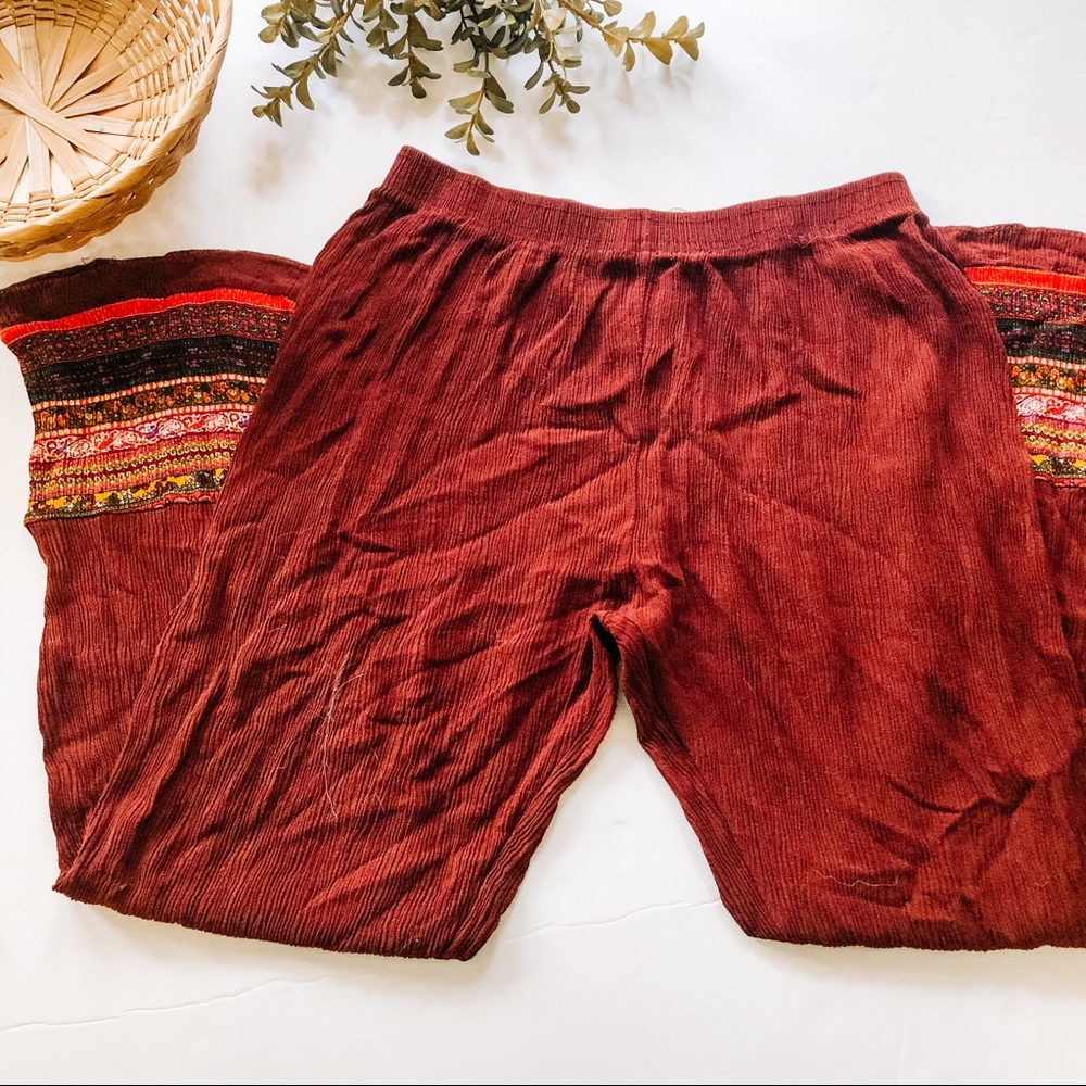 SOLD | Gypsy Rose | Boho Wide Leg Pants - Picture 1 of 6